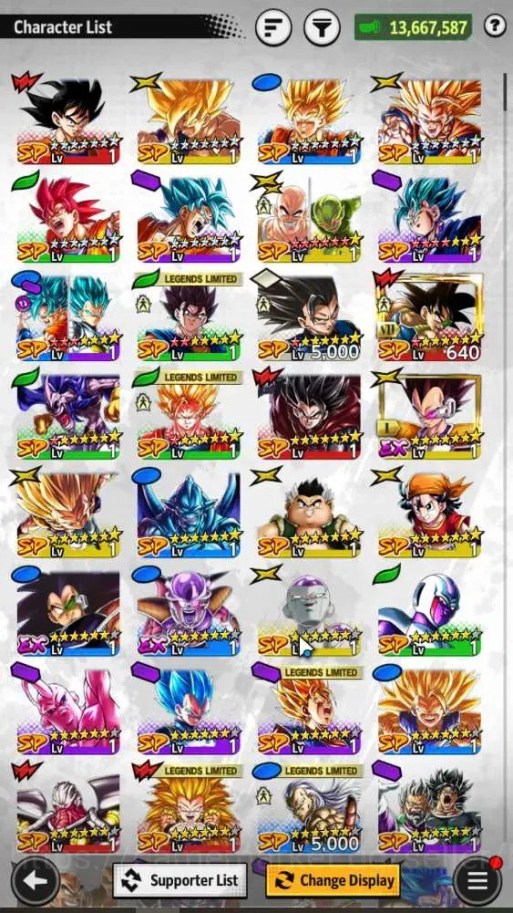 Dragon Ball Legends Accounts Android | Lvl 154|13.6M Total Power|2.3K CC|1 LR|2 image 12