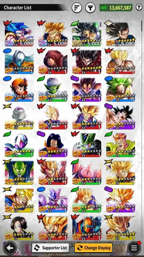 Dragon Ball Legends Accounts Android | Lvl 154|13.6M Total Power|2.3K CC|1 LR|2 image 13
