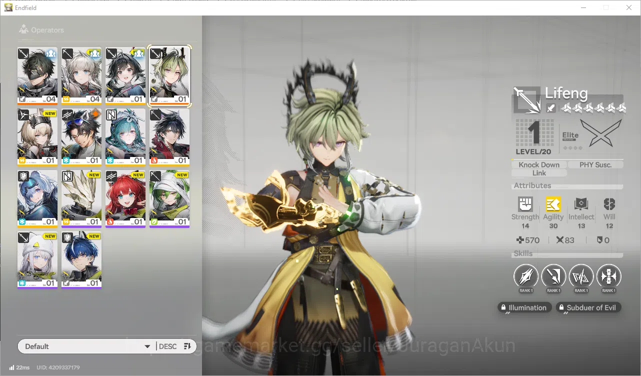 Arknights: Endfield Accounts Asia Lv 2 Day 2 | Fresh Starter Lifeng + 7SR OP (A image 1