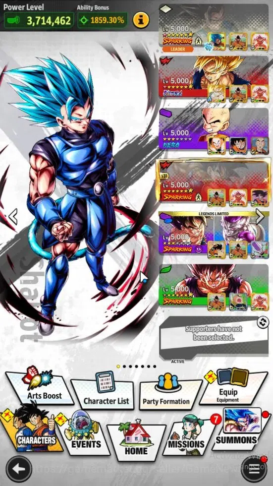 Dragon Ball Legends Accounts 351M Total Power|LV 160|7 UL+2 LR+8 LL|SSG Gogeta, image 2