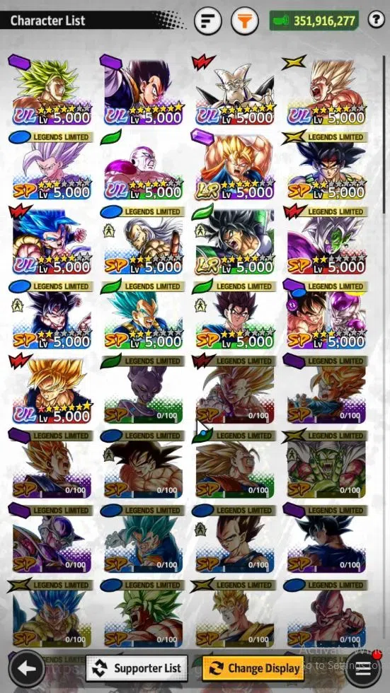 Dragon Ball Legends Accounts 351M Total Power|LV 160|7 UL+2 LR+8 LL|SSG Gogeta, image 3