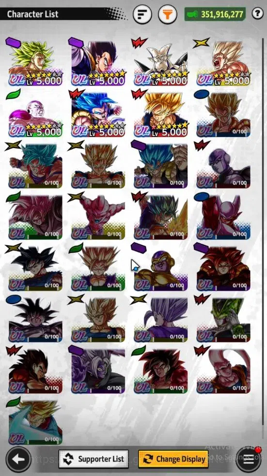 Dragon Ball Legends Accounts 351M Total Power|LV 160|7 UL+2 LR+8 LL|SSG Gogeta, image 4