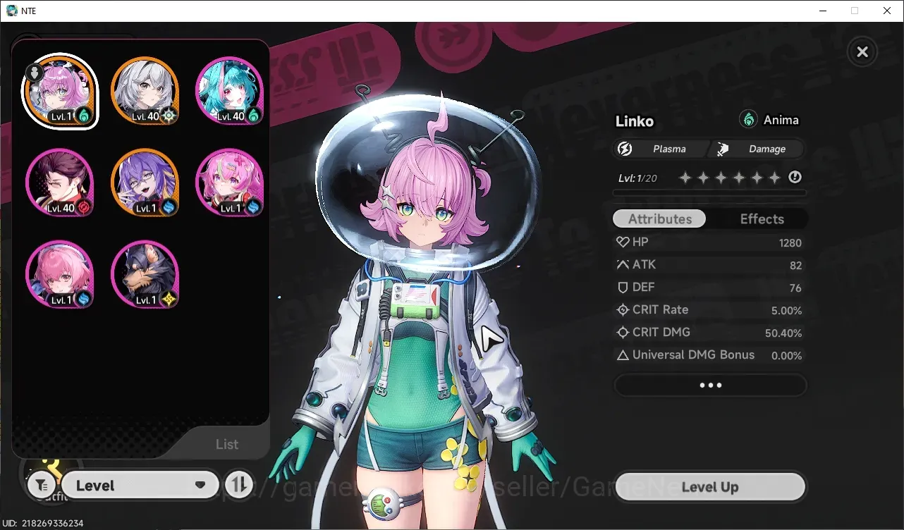 Neverness to Everness Accounts Global NA|HL 27|TL 16|2 S-Class 1 Limited| Linko+Sign+Outfit+Glider |Fadia+Sign|2 S-Class 1