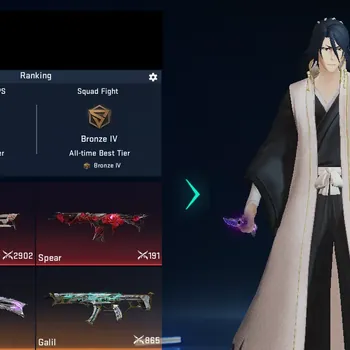 Blood Strike Accounts Collab Skin ASIA | Limited Spear-Blossom, Collab M4A1 AOT | 1 Ultra Melee Butterfly |Collab BLEACH