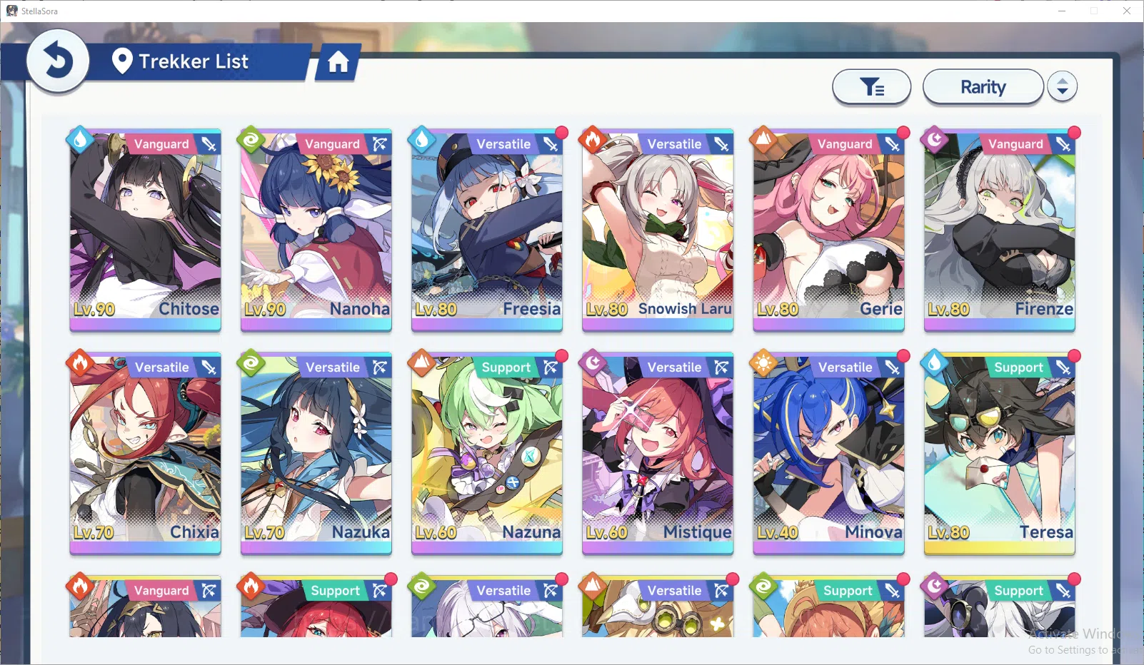 Stella Sora Accounts GLOBAL Lv40| 11 SSR 4 Limit (ChitoseT3,SnowLaru,Fi image 2