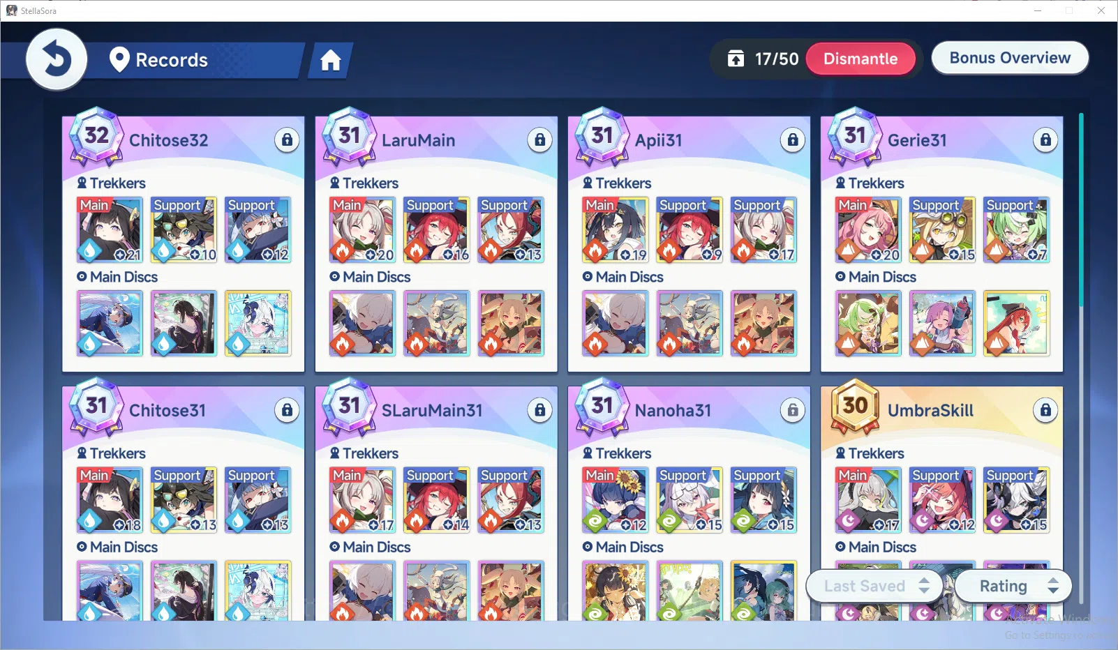 Stella Sora Accounts GLOBAL Lv40| 11 SSR 4 Limit (ChitoseT3,SnowLaru,Fi image 5