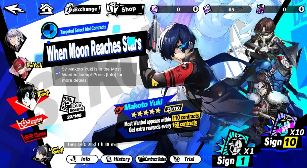 Persona 5:The Phantom X Accounts Starter Starter Global Lv 6| 1 SSR (Ren Amamiya)+ 7 SR |Selector ON|Platinum 12