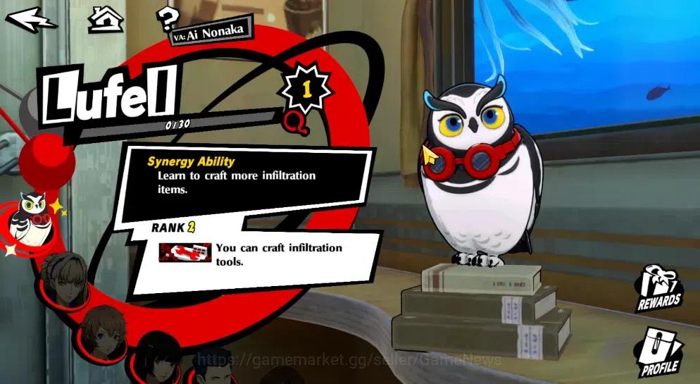 Persona 5:The Phantom X Accounts Starter Starter Global Lv 6| 1 SSR (Ren Amamiya)+ 7 SR |Selector ON|Platinum 15