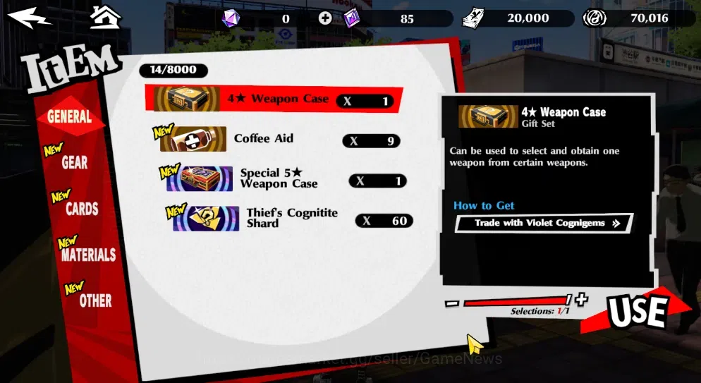 Persona 5:The Phantom X Accounts Starter Starter Global Lv 6| 1 SSR (Ren Amamiya)+ 7 SR |Selector ON|Platinum 3