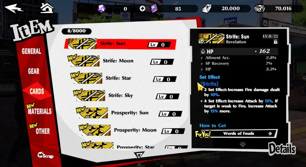 Persona 5:The Phantom X Accounts Starter Starter Global Lv 6| 1 SSR (Ren Amamiya)+ 7 SR |Selector ON|Platinum 5