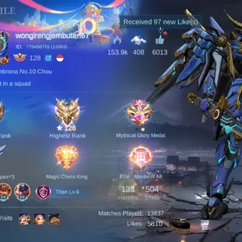 Mobile Legends: Bang Bang Accounts Collector Global|504S|MEGA|LEGEND Franco,KOF Chou Paquito Guinevere Dyrroth,SW
