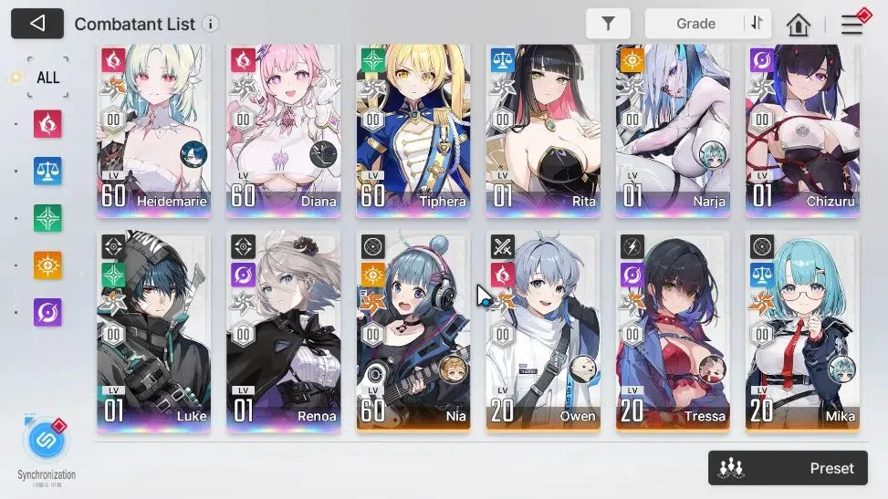 Chaos Zero Nightmare Accounts GLOBAL|Lv 54|1,5K Crys|8 SSR[HeidemarieM3+Sign,Dia image 3