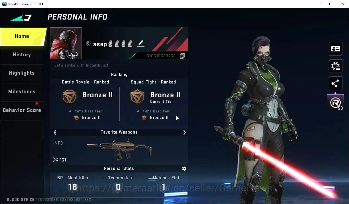 Blood Strike Accounts Asia|1 ULTRA Melee Lightblade | 1 ULTRA Aircraft | image 2