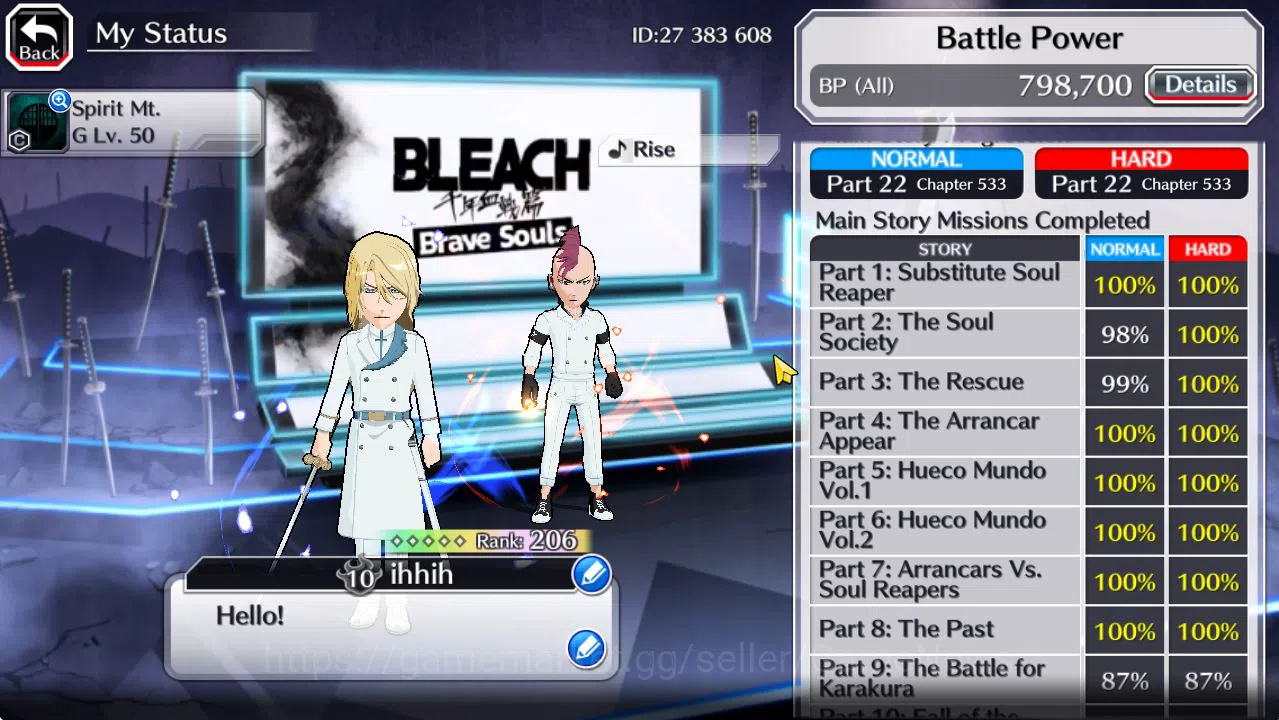 Bleach: Brave Souls Accounts [GLOBAL]50K Orb|TYBW26(BazzB,Jugram,Uryu),Byakuya, image 4