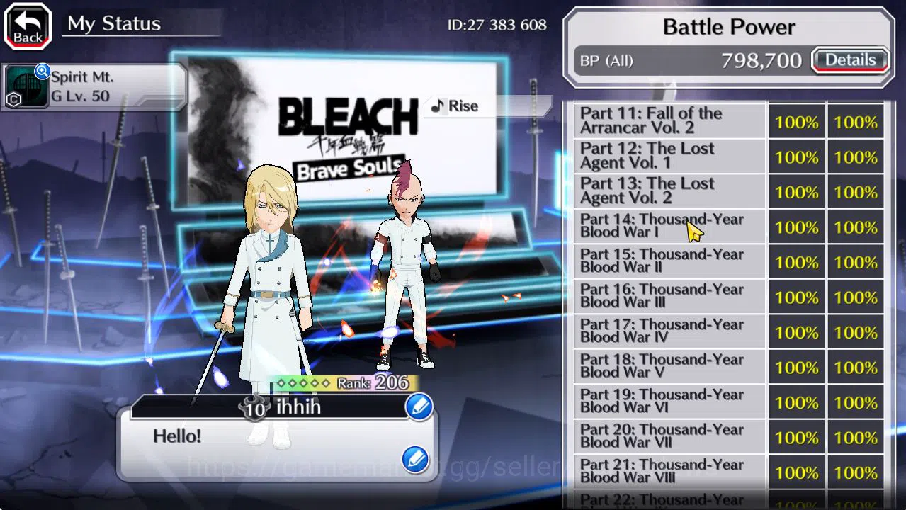 Bleach: Brave Souls Accounts [GLOBAL]50K Orb|TYBW26(BazzB,Jugram,Uryu),Byakuya, image 5