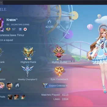 Mobile Legends: Bang Bang Accounts Collector Global |Hero 101|Skin 171|Expert|Sanrio Floryn|CC Natalia|Valentine