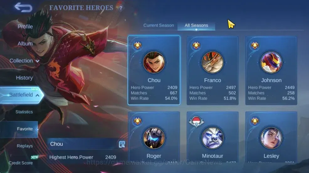 Mobile Legends: Bang Bang Accounts Hero 132|Skin 430|Legend(Freya),Fanny Mikasa,AllSt image 4