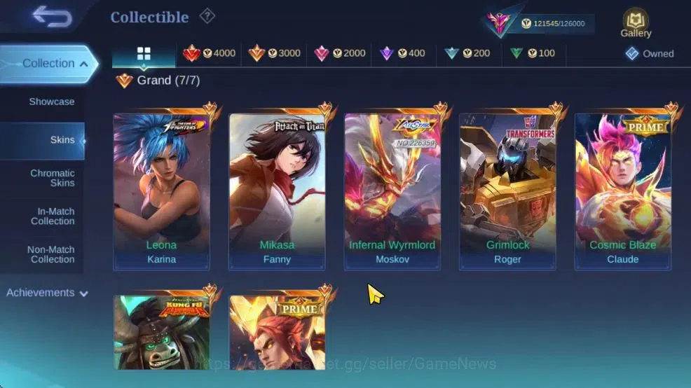 Mobile Legends: Bang Bang Accounts Hero 132|Skin 430|Legend(Freya),Fanny Mikasa,AllSt image 6