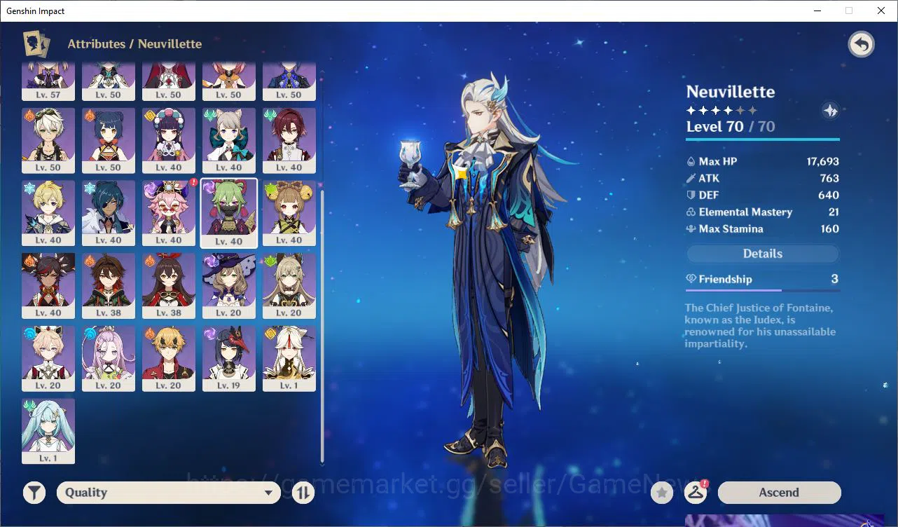 Genshin Impact Accounts ASIA|AR44|4 Limited| Neuvillette,Yumemizuki Mizuki image 13
