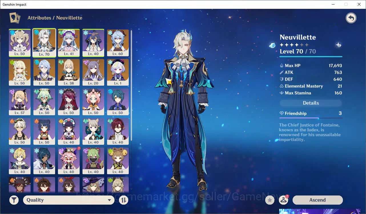 Genshin Impact Accounts ASIA|AR44|4 Limited| Neuvillette,Yumemizuki Mizuki image 14
