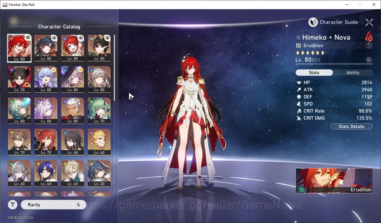 Honkai Star Rail Accounts Others Asia|TL 69|2 PremTeam|16 Limited| (Himeko Nova)+Sign Castorice,M Blade,T Herta,Rin T,Anaxa 1