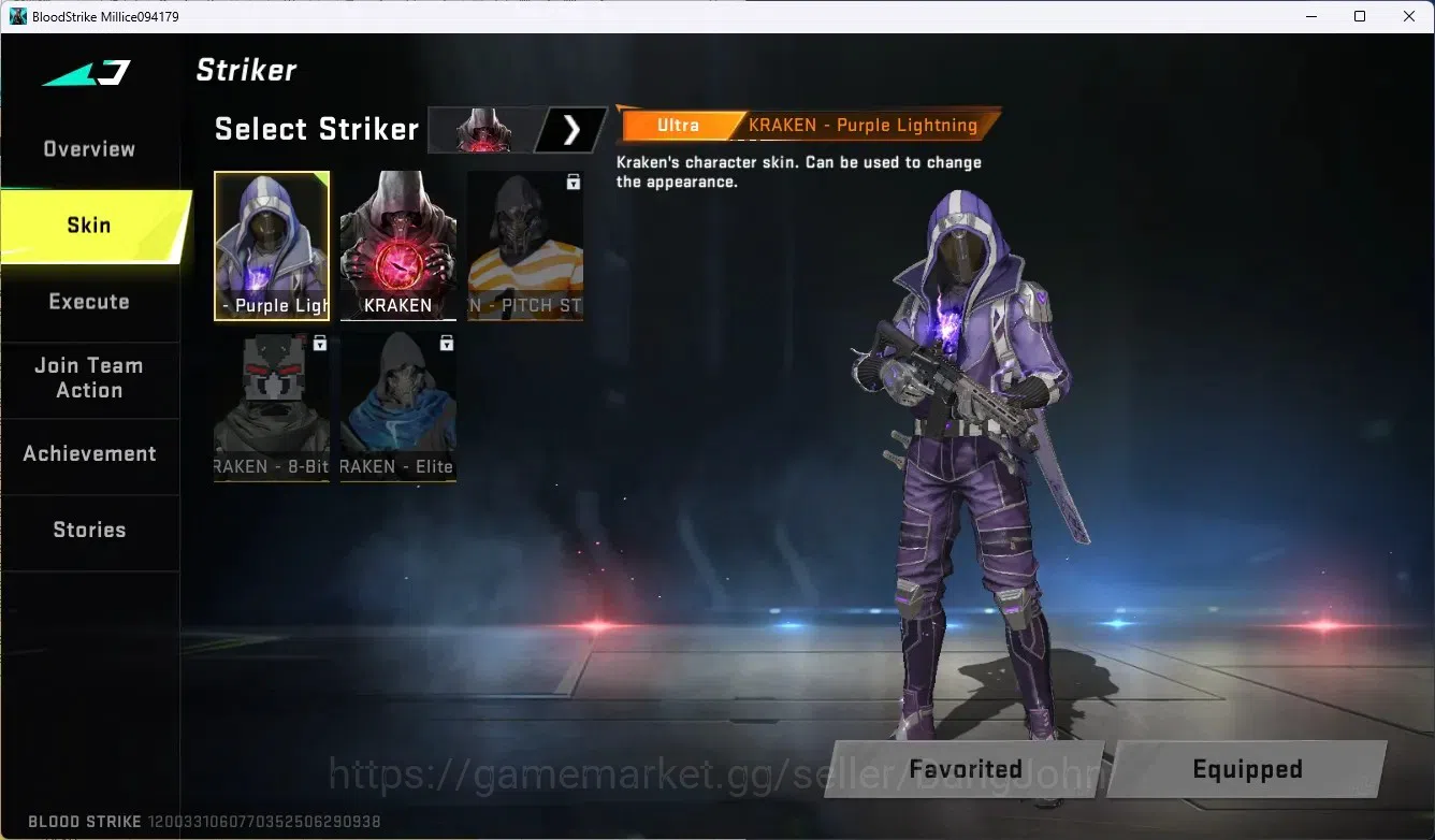 Blood Strike Accounts ASIA | Ultra Striker Kraken - Purple Lightning | 2 image 6