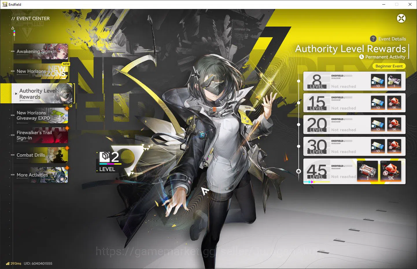 Arknights: Endfield Accounts NA/EU Lv2 | Fresh Starter Laevatain + 4 SR Characters | Female MC |GrypLink |Take Mail| SS 3