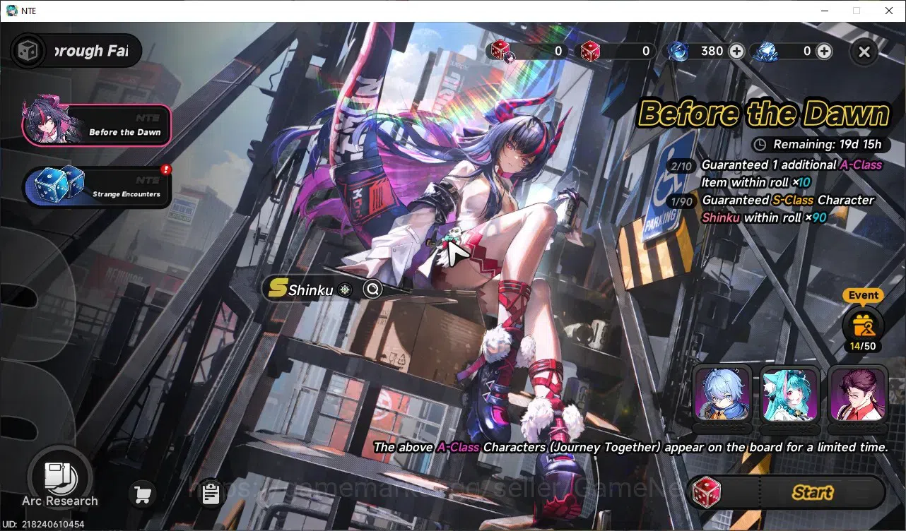 Neverness to Everness Accounts Global SEA|HL 3| 1 Limited [Shinku]Char Standart,Fadia|Selector On 50/50|Male MC|Log 7