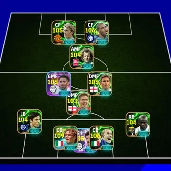 eFootball Accounts High-End Kolektif 3259 Adriano x maldini x de Bruyne x Bellingham x Cortouis x zanneti x Thuram x 6