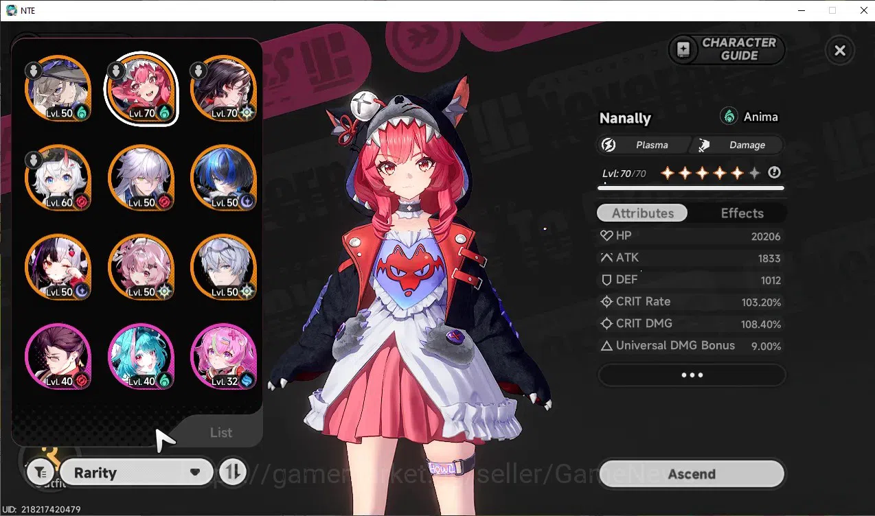 Neverness to Everness Accounts GLOBAL SEA|HL 47|TL 35|8 SSR 3 Limit[(Hotori,Nanal image 2