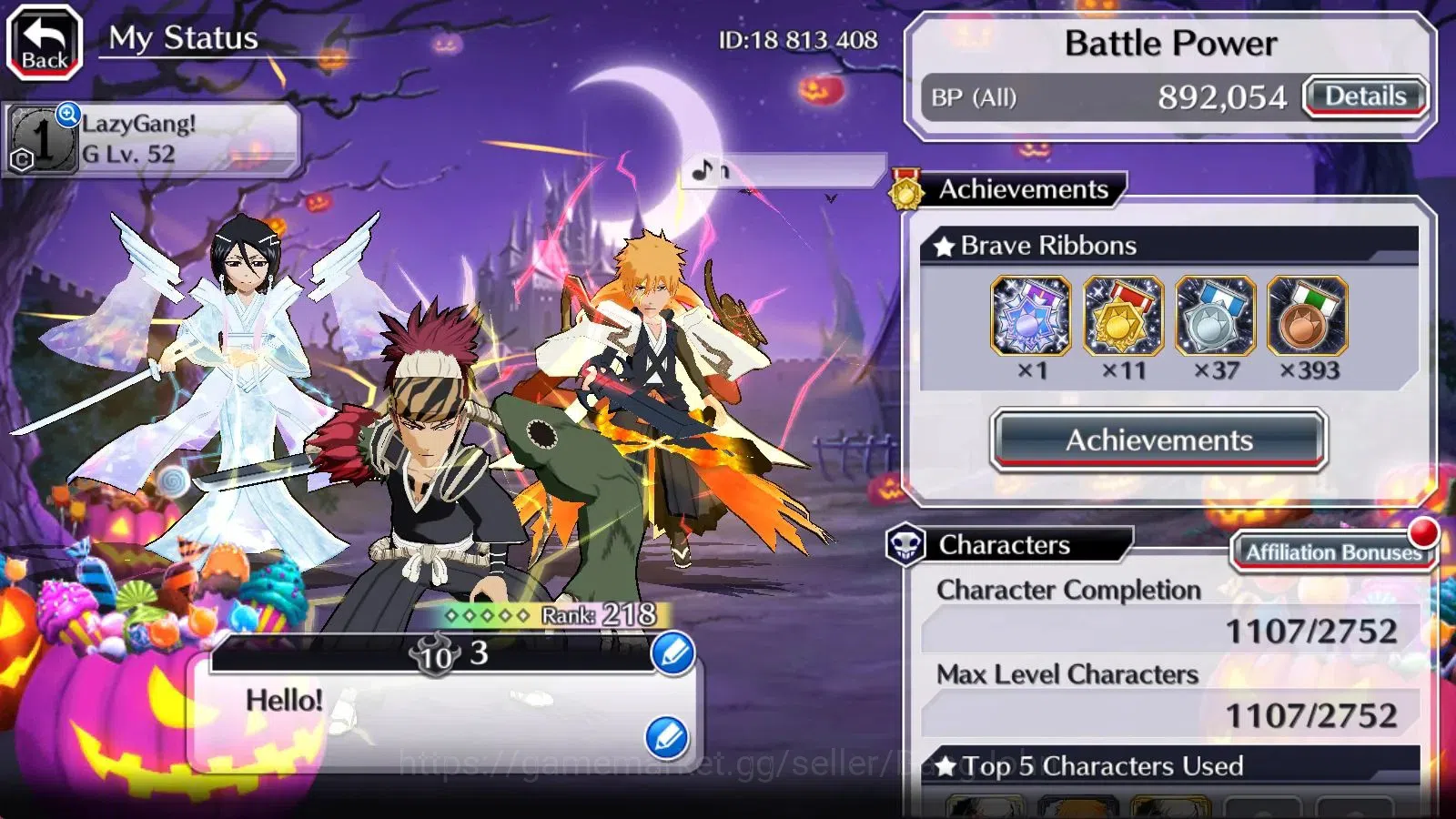 Bleach: Brave Souls Accounts Global|55k Orb|Renji TYBW2025|Momo TYBW 2026|Rukia image 2