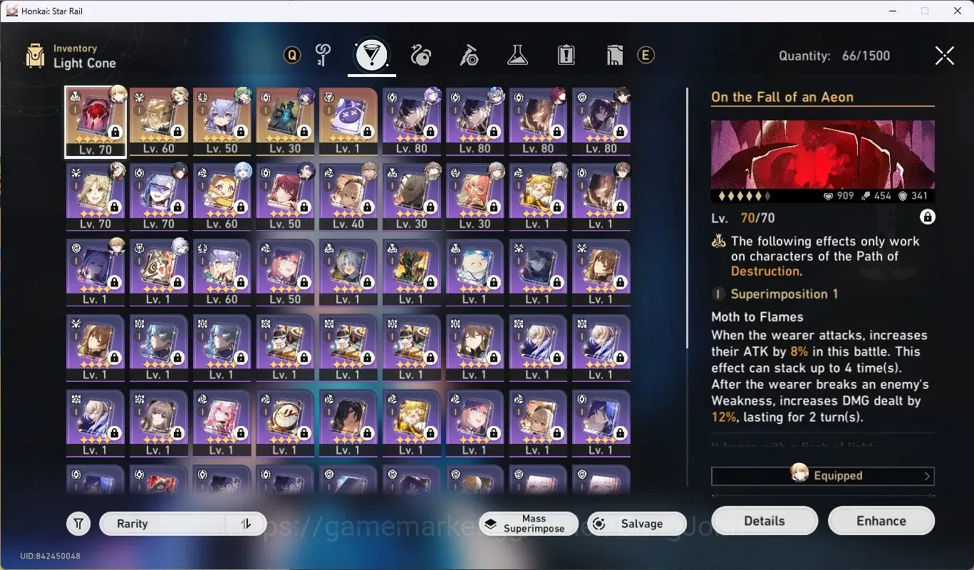 Honkai Star Rail Accounts ASIA|TL 65|11 Limited [Mortenax Blade,Saber,Cerydr image 6