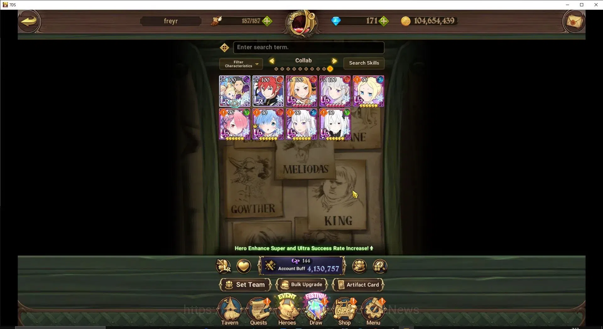 The Seven Deadly Sins: Grand Cross Accounts ASIA|4,1M CC|171 DM+72 LS|7 LR+8 UR+Colab ReZero|S image 5