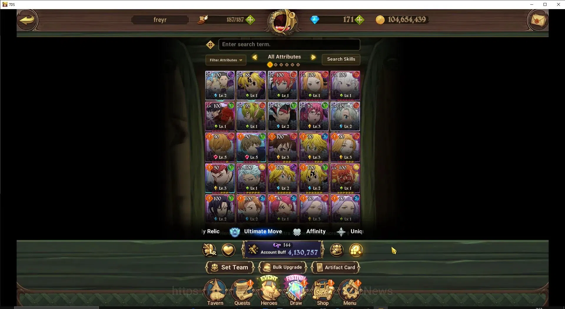 The Seven Deadly Sins: Grand Cross Accounts ASIA|4,1M CC|171 DM+72 LS|7 LR+8 UR+Colab ReZero|S image 6