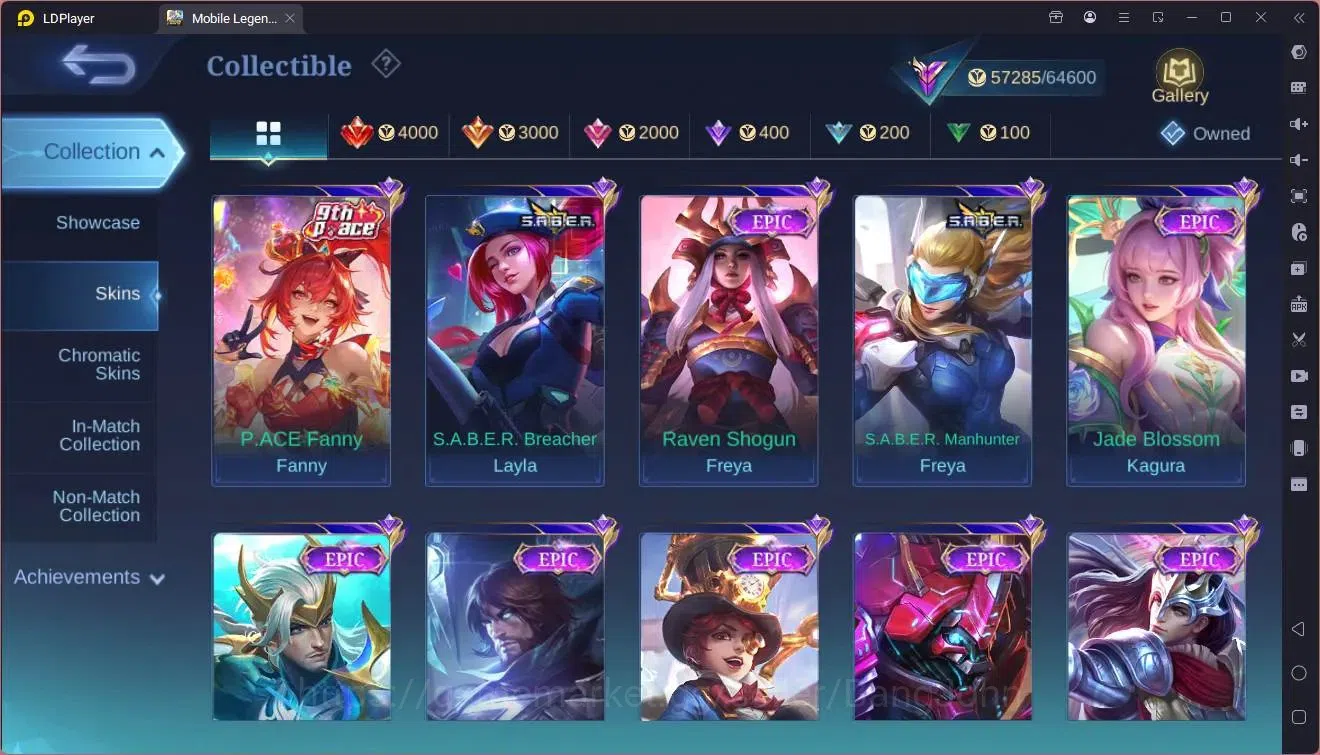 Mobile Legends: Bang Bang Accounts Global|Hero 132 skin 289|Renowned|KOF Karina|CC Na image 13