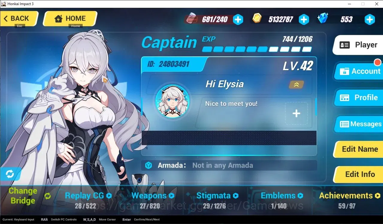 Honkai Impact 3rd Accounts SEA Lv42|1 Fullset (Bronya Zaychik Silverwing N-EX image 5