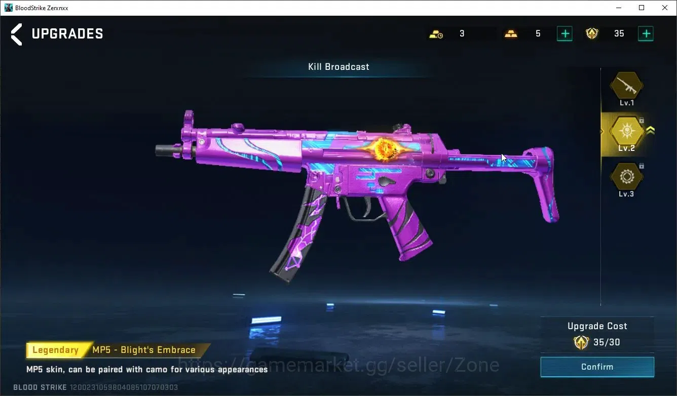 Blood Strike Accounts Asia|Eternal AUG Empyrean L2|3 Legendary Guns|1 Ul image 3