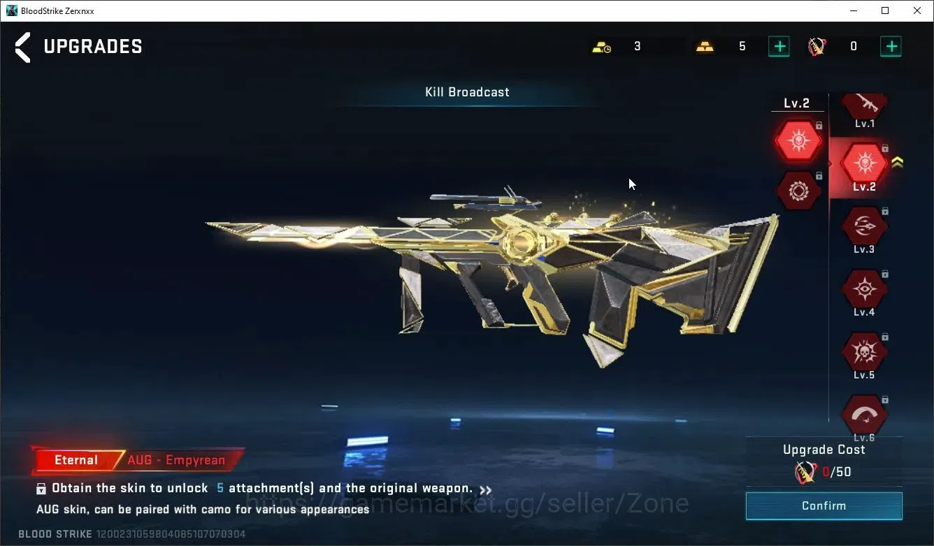 Blood Strike Accounts Asia|Eternal AUG Empyrean L2|3 Legendary Guns|1 Ul image 9