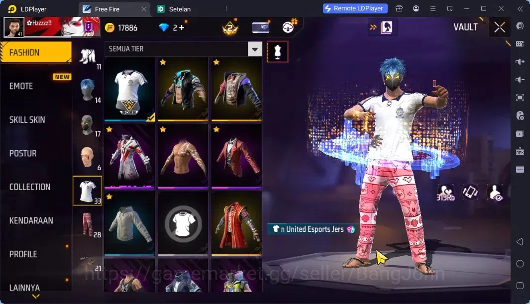 Free Fire Accounts Indonesia | Vault 121 | EVO MP5 Lv5 | M1887- Hand image 4