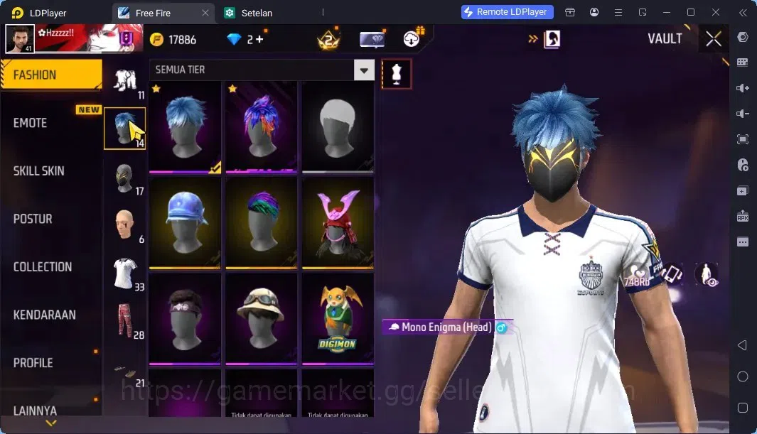 Free Fire Accounts Indonesia | Vault 121 | EVO MP5 Lv5 | M1887- Hand image 5