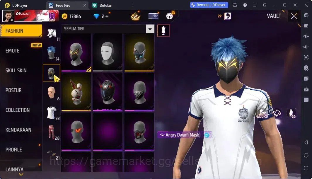 Free Fire Accounts Indonesia | Vault 121 | EVO MP5 Lv5 | M1887- Hand image 6