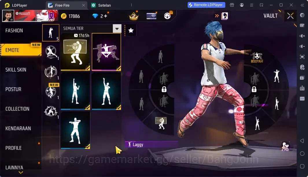 Free Fire Accounts Indonesia | Vault 121 | EVO MP5 Lv5 | M1887- Hand image 8