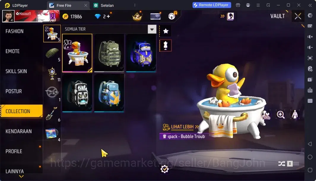 Free Fire Accounts Indonesia | Vault 121 | EVO MP5 Lv5 | M1887- Hand image 9