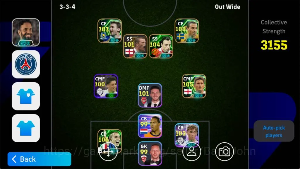 eFootball Accounts Legends & Iconic Players Android|PW 3155|Ibrahimovic Epic,Lampard Epic,Berbatov Epic,Shevcenko 1