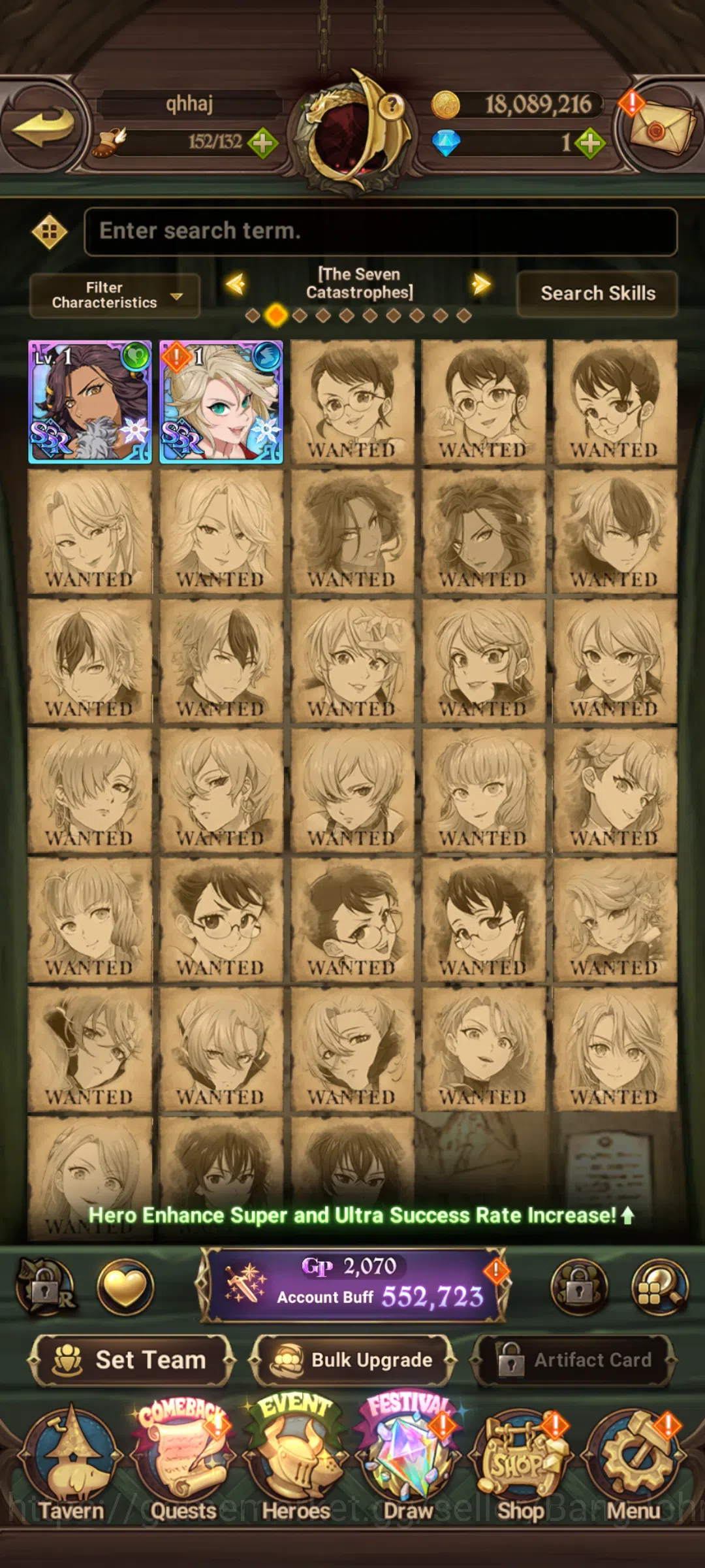 The Seven Deadly Sins: Grand Cross Accounts GLOBAL|552K CC|UR Eliz&Meliodas,Lancelot,Sabunak,K image 2