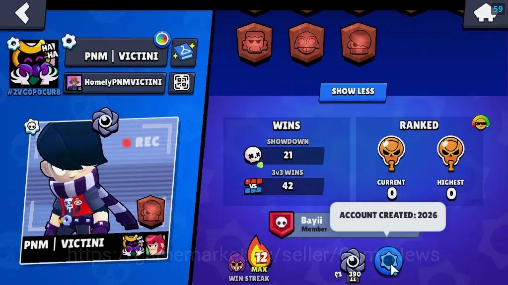 Brawl Stars Accounts 945 Trophy|8k Blings,3k PP|13 Brawlers 1 Max Lvl F image 3