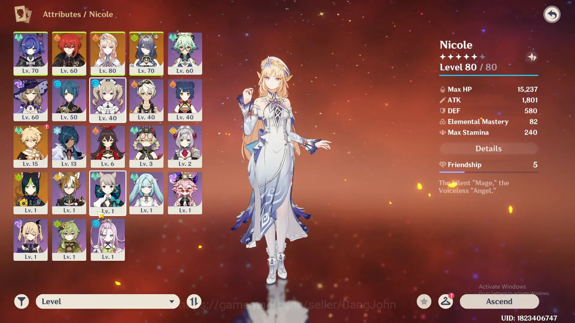 Genshin Impact Accounts Asia | AR 45|2 Limit+2Charstd| Nicole, Lauma|MC Ma image 2
