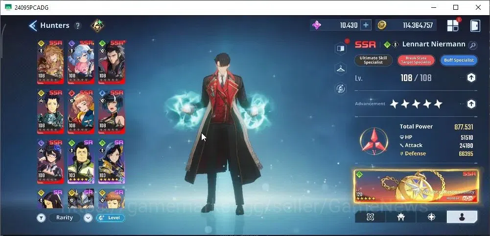 Solo Leveling: ARISE Accounts Lvl 108|3,8M Pwr|Fire,Wind,LightTeam|33 SSR|Liu Zh image 4