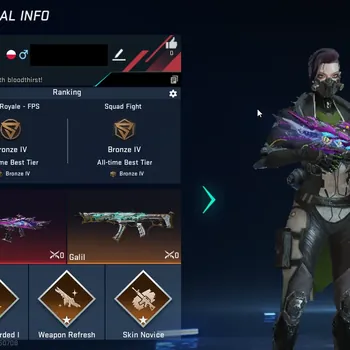 Blood Strike Accounts Starter ASIA|starter|1 eternal:M4A1-Blight's Embrace lvl 2|1 ultra:Galil|1 Legendary:Galil|EoT