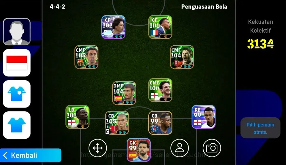eFootball Accounts Legends & Iconic Players Mobile|PW 3134|Lionel Messi Show T, Darwin Nunez Show T,Pepe Epic,Steven Gerrard 1
